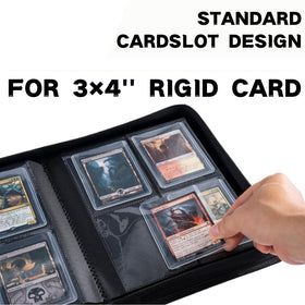 KUOOKING Top Loader Binder shows 128+ card capacity and reinforced protection.