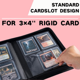 Scratch-resistant padding protects cards while you flip through pages.