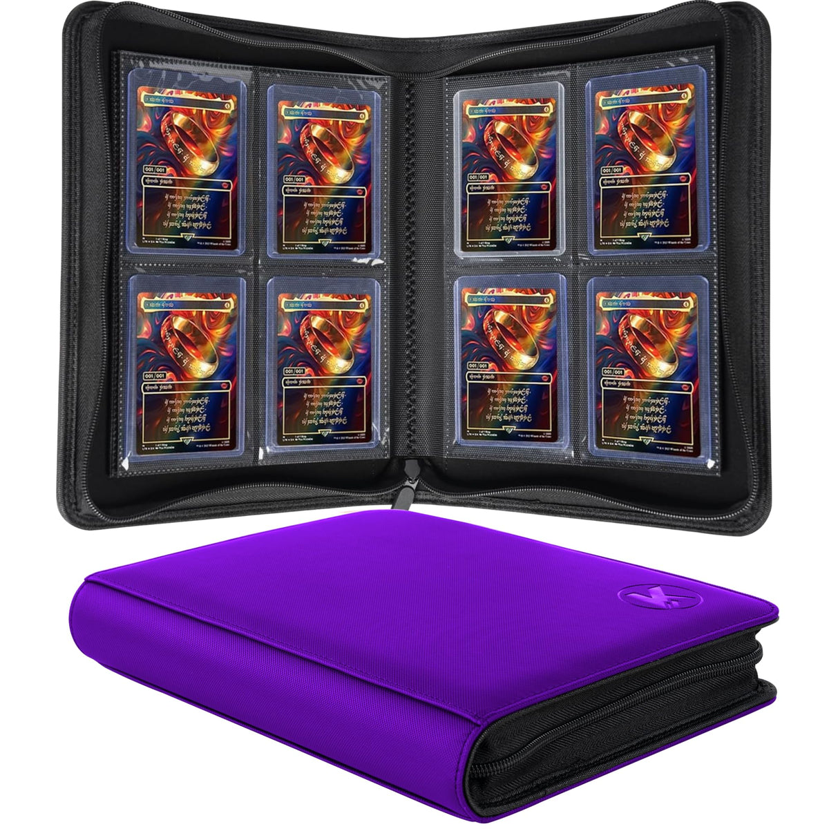 KUOOKING Top Loader Binder cover protects 3x4 inch cards on the go