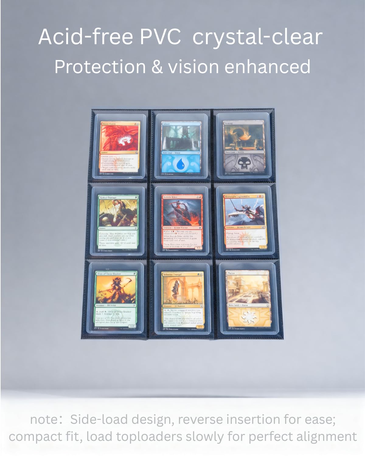 KUOOKING binder interior reveals crystal-clear pages for pristine viewing.