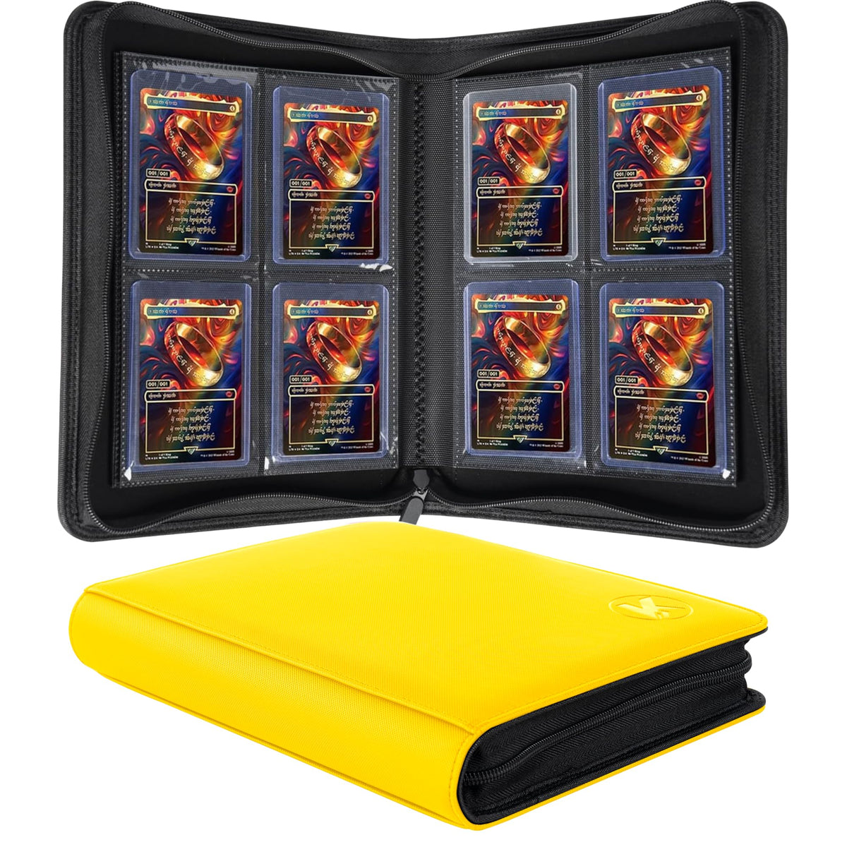 KUOOKING top loader binder front view with double-sided pockets for easy viewing.