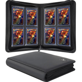 KUOOKING Top Loader Binder front view protects 128 cards with a clean, accessible display.