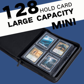 KUOOKING Top Loader Binder navy open with four-pocket layout for easy card loading