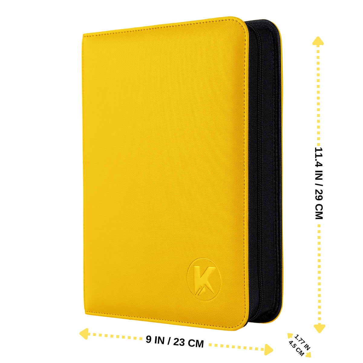 KUOOKING binder open interior shows 128-card capacity for display.