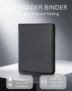 KUOOKING top loader binder side-loading design enables easy card access.