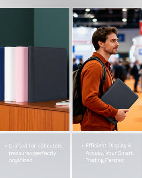 KUOOKING top loader binder compatible with standard sleeves for sports cards.