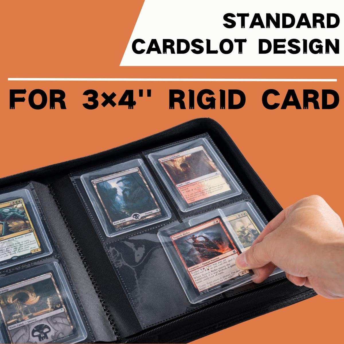 KUOOKING Toploader Binder supports up to 128 cards for expansive collections.