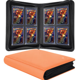 KUOOKING Toploader Binder front view with four-pocket layout for easy card organization.