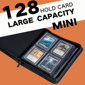 KUOOKING Toploader Binder open view reveals four-pocket pages and clear inner sections.