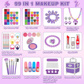 Kuovei makeup kit hair ties help secure hairstyles during pretend play