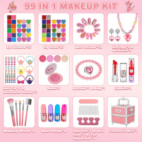 Kuovei eye-shadow palette for colorful pretend makeup practice.