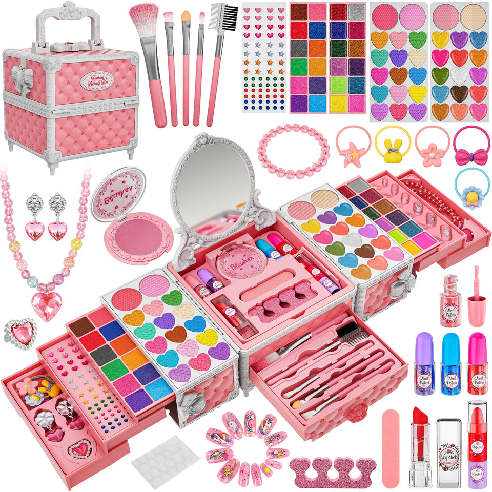 Kuovei 99-piece makeup kit with mirror for imaginative dress-up.