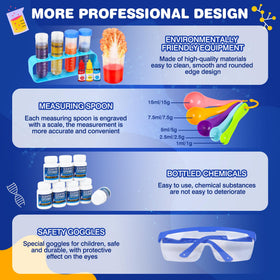 Kuovei Science Kit measuring cups help precise, structured experiments.