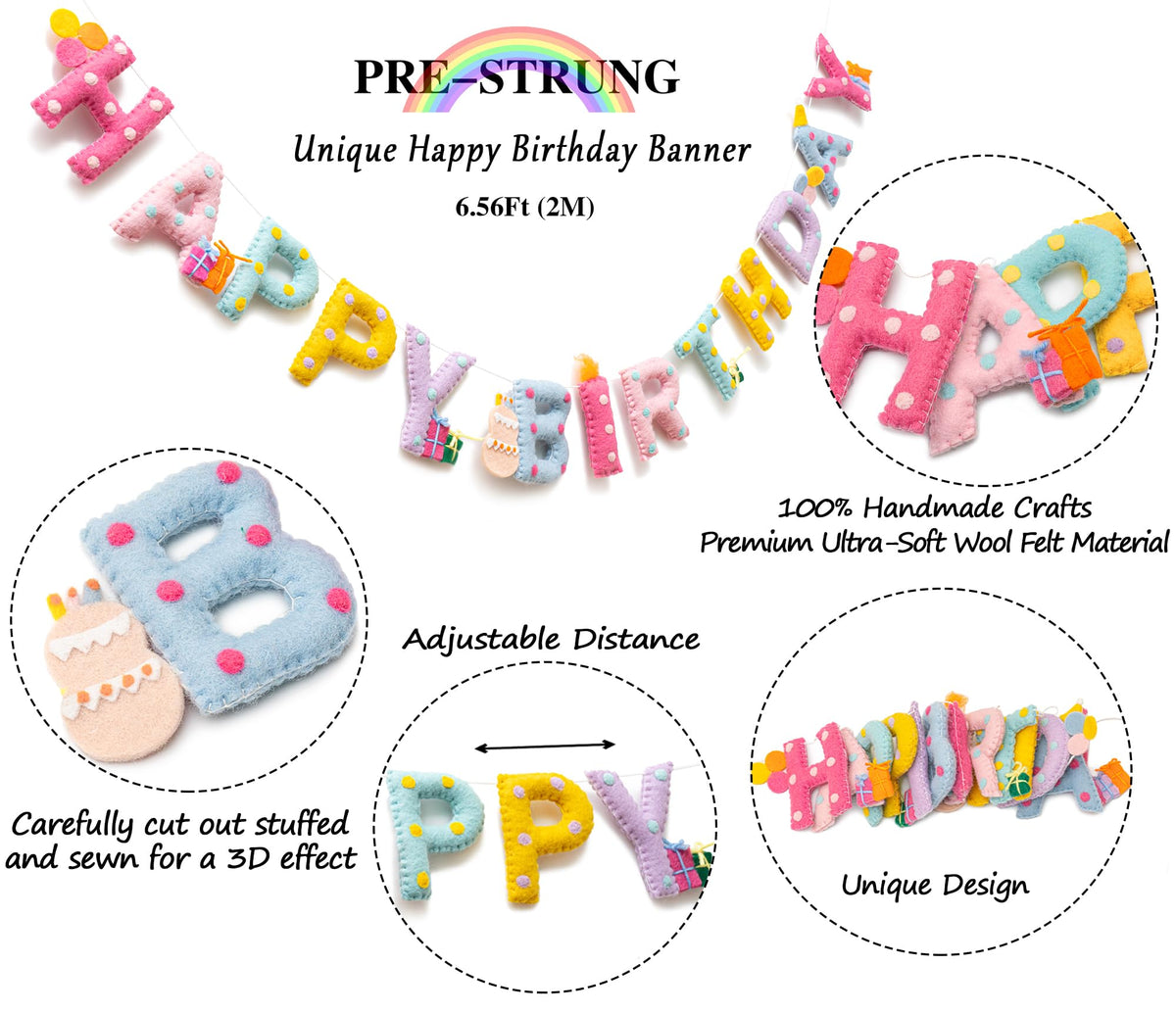 KUQJJQU handmade wool felt letters providing durable reusable decor