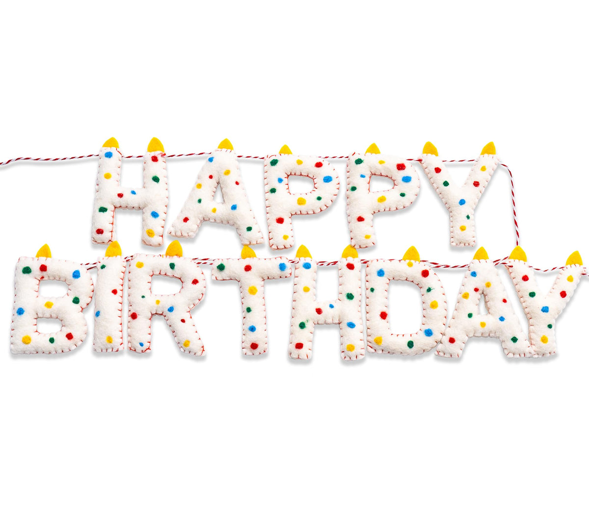 KUQJJQU Happy Birthday banner, pre-strung for quick, easy hanging on any wall