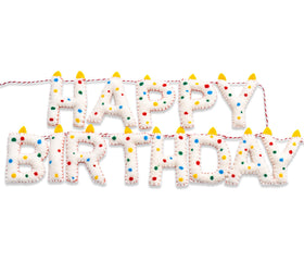 KUQJJQU Happy Birthday banner, pre-strung for quick, easy hanging on any wall