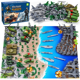 Kusntin Army Men playset battle mat for imaginative battles and organized scenes.