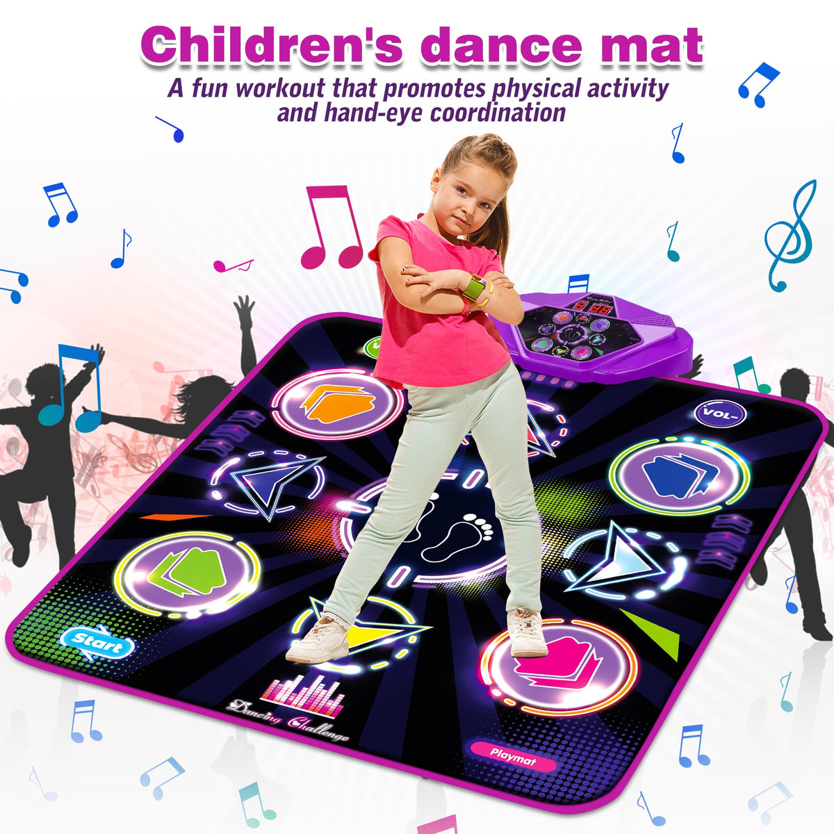 Kusntin Dance Mat features 5 game modes to keep kids engaged.