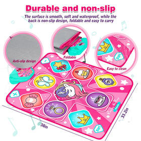 Kusntin Dance Mat in a folded compact form for easy transport and storage.