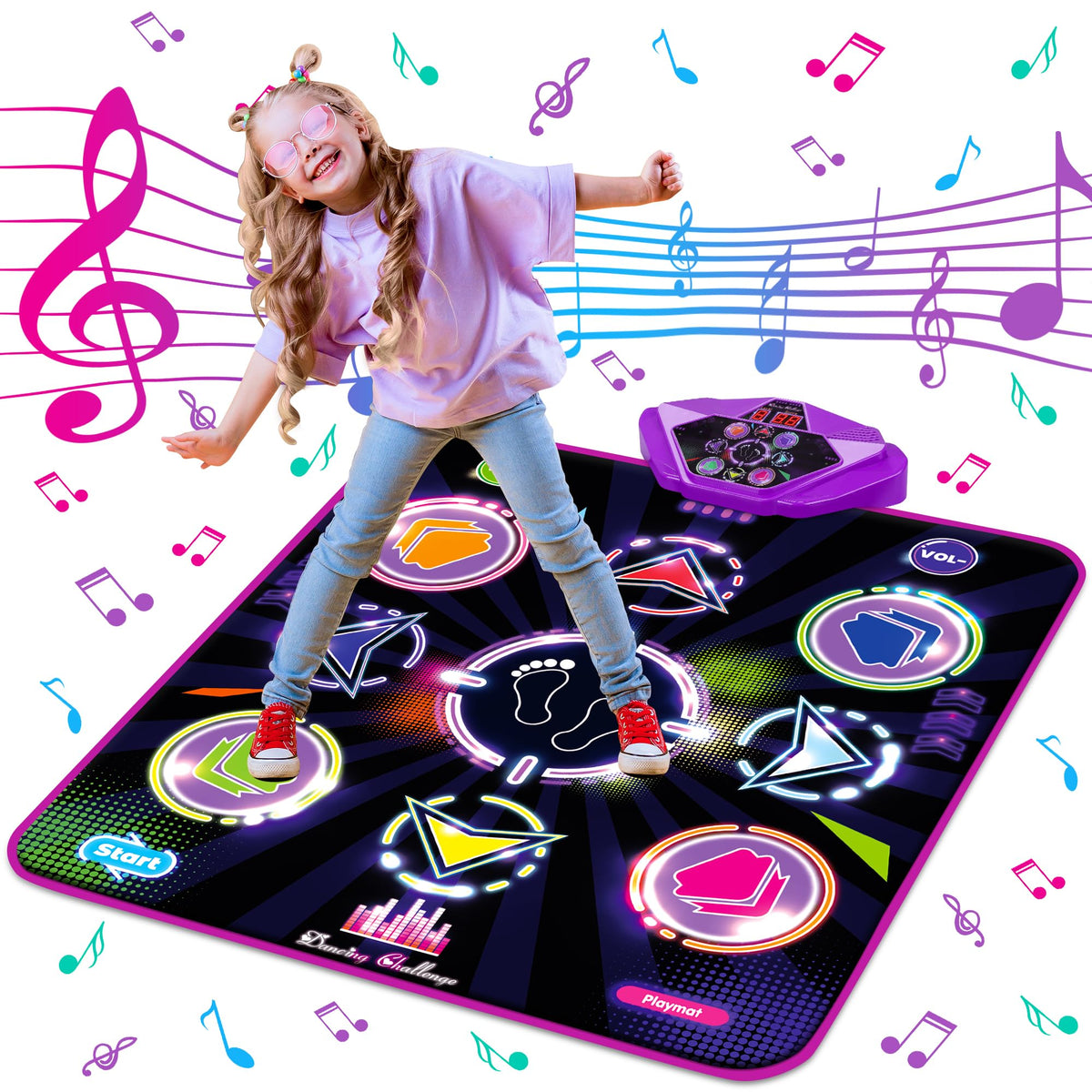 Kusntin Dance Mat folded and portable for travel and easy storage.