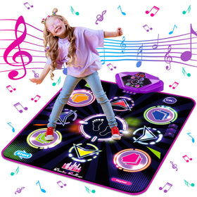Kusntin Dance Mat folded and portable for travel and easy storage.