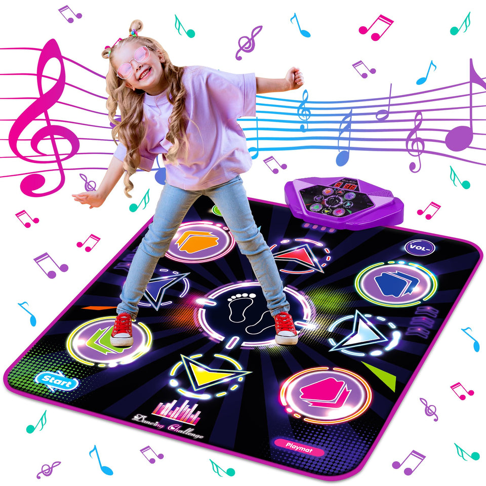 Kusntin Dance Mat folded and portable for travel and easy storage.