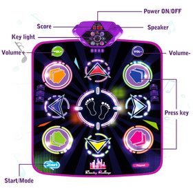 Kusntin Dance Mat with LED lights for interactive play and ambience.