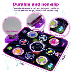 Kusntin Dance Mat in purple-black color for stylish indoor family fun.