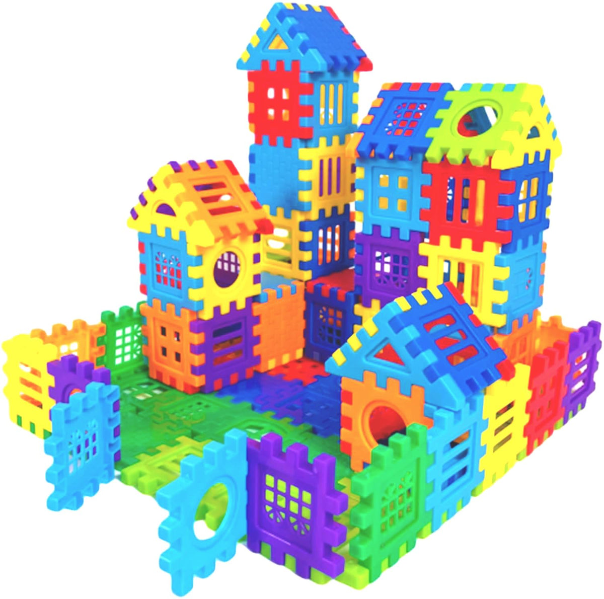 KUTOI building blocks 100-piece set with storage bag for imaginative play and tidy storage