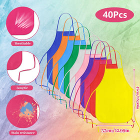 KUUQA colorful color set for kids aprons keeps messes minimal during activities