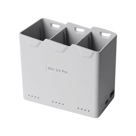 KUWATA two-way charging hub shown for DJI Mini 4 Pro, keeps batteries topped off during field work.