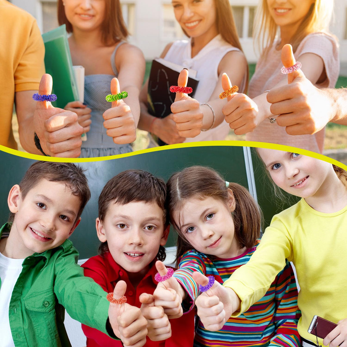 KVCSYAW spiky rings suit teens and adults for focused tasks at work or school.