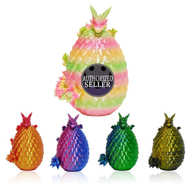 KVERM display-shelf collection—collectible dragon eggs for fans.