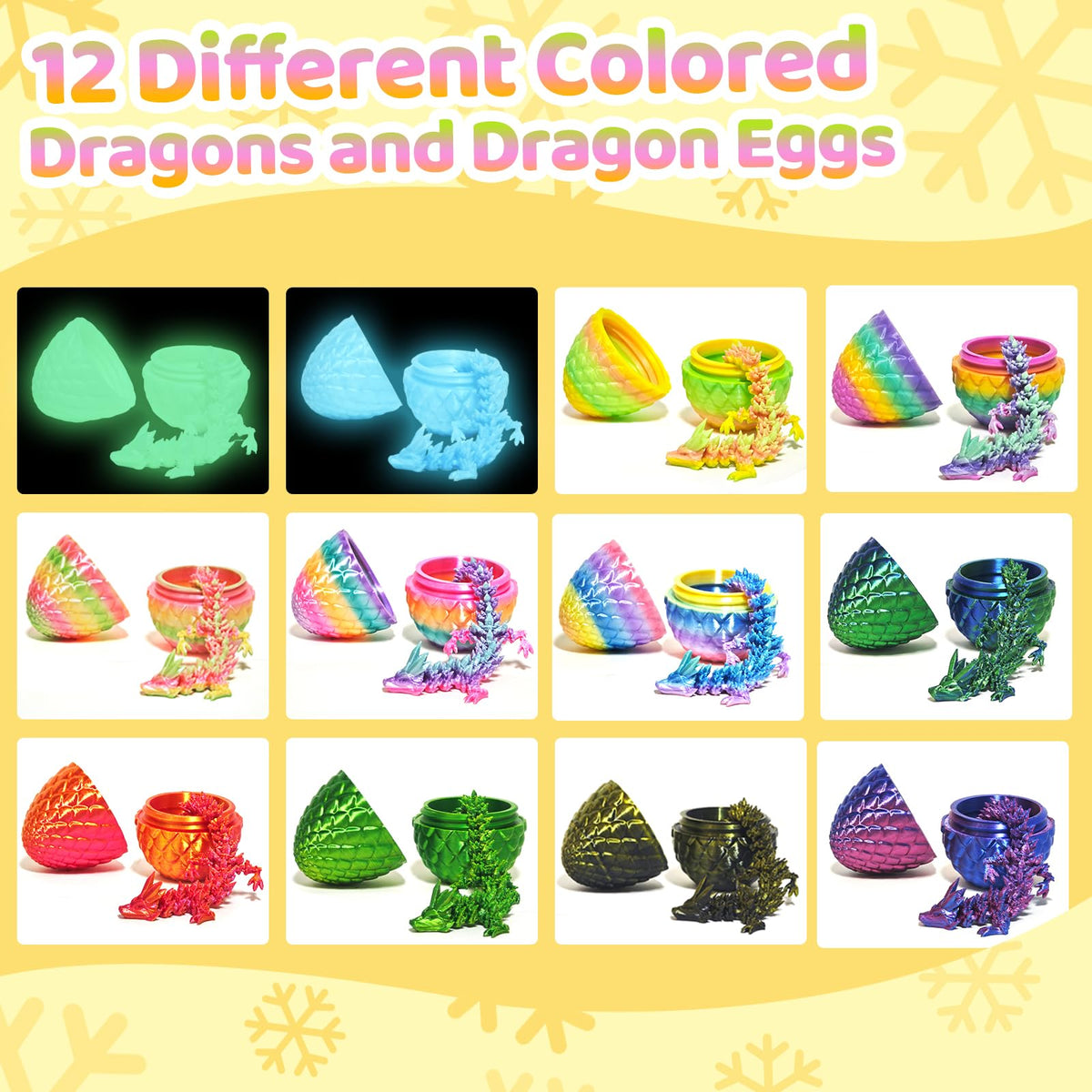 KVERM dragon-inside egg poseable—movable joints and detailed scales.