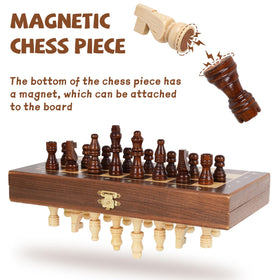 Kvintes folded chess board with storage keeps pieces organized.