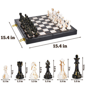 Kvintes stylish, durable chess set doubles as an elegant home centerpiece