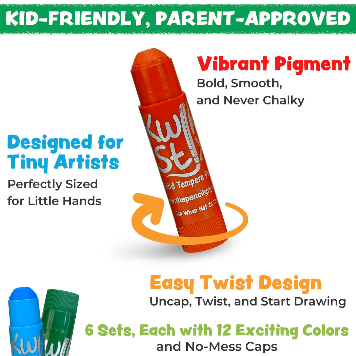 Kwik Stix classroom bulk-pack ideal for groups and classrooms.