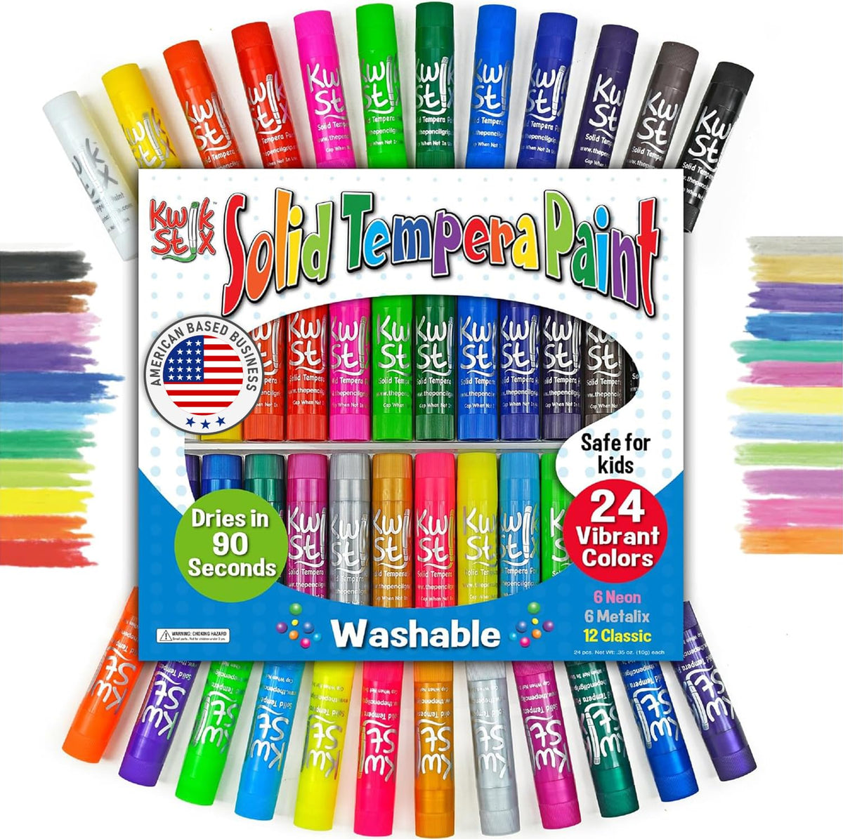 Kwik Stix classic colors palette for quick mess-free art sessions