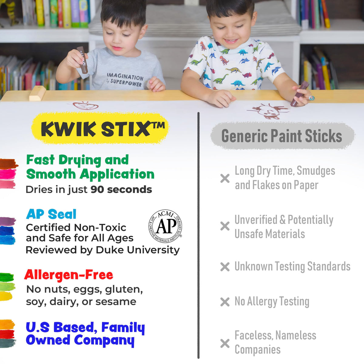 Kwik Stix metallic colors palette adds a shiny finish to crafts