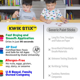 Kwik Stix metallic colors palette adds a shiny finish to crafts