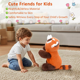 KWQBWQF red panda plush simulated pose ideal for desk or shelf decor.