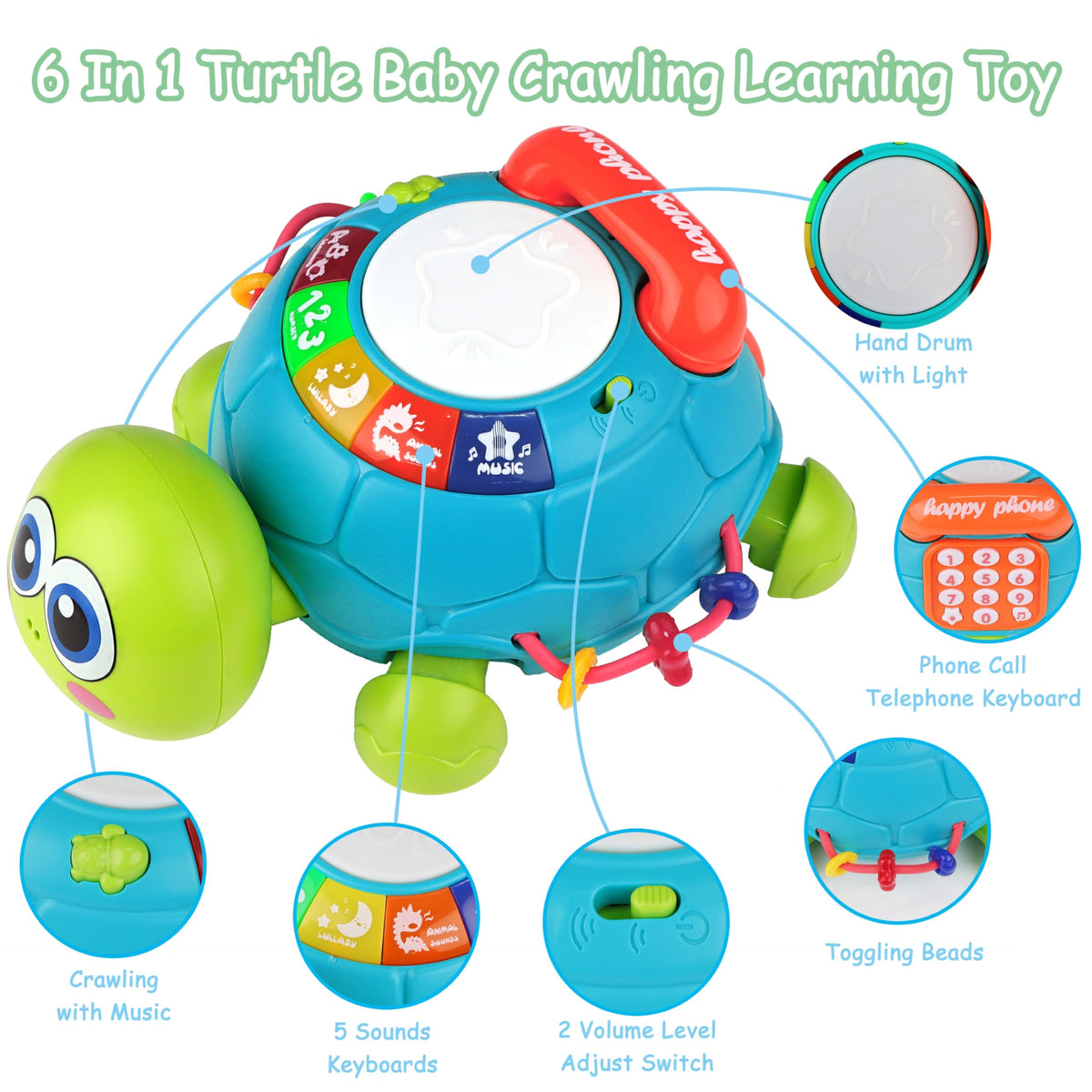 KWYZ turtle pretend phone promotes early language through dialing and greetings