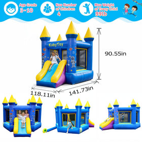 kxbyToy bounce house inflation with 450W blower enabling quick setup