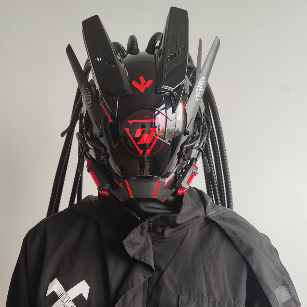 KYEDAY punk mask clear visor view, maintains visibility while delivering dramatic look.