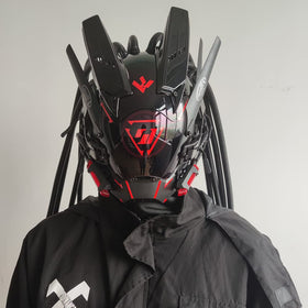 KYEDAY punk mask clear visor view, maintains visibility while delivering dramatic look.