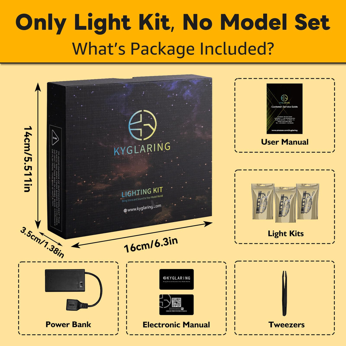 Kyglaring light kit, side view adds dramatic lighting to Time Machine