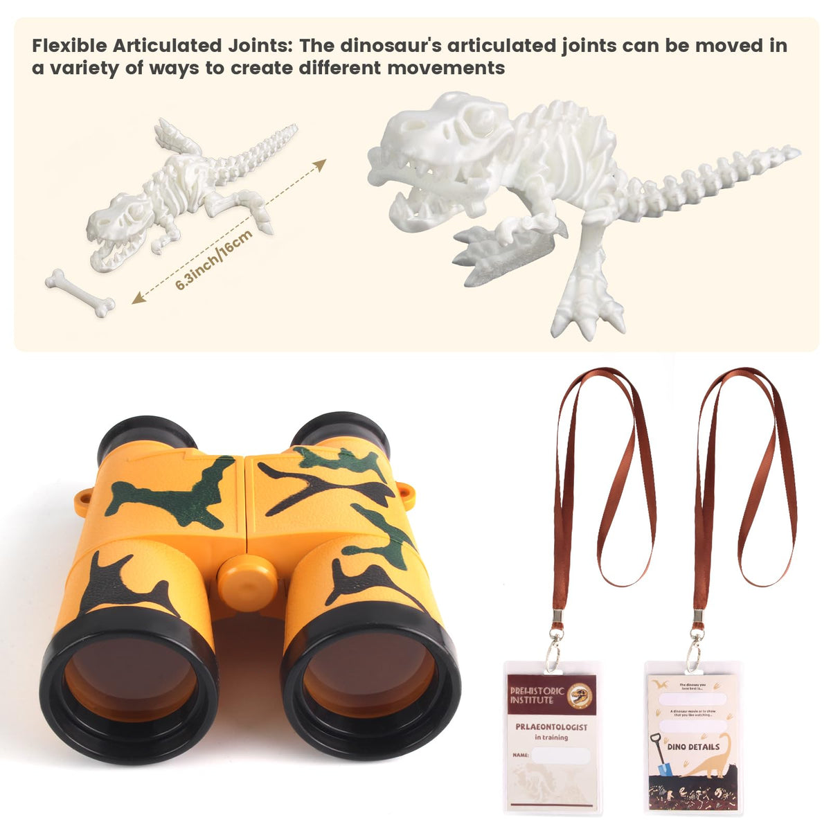 Kyson 3D printed dinosaur model sparks imagination during fossil-dig play