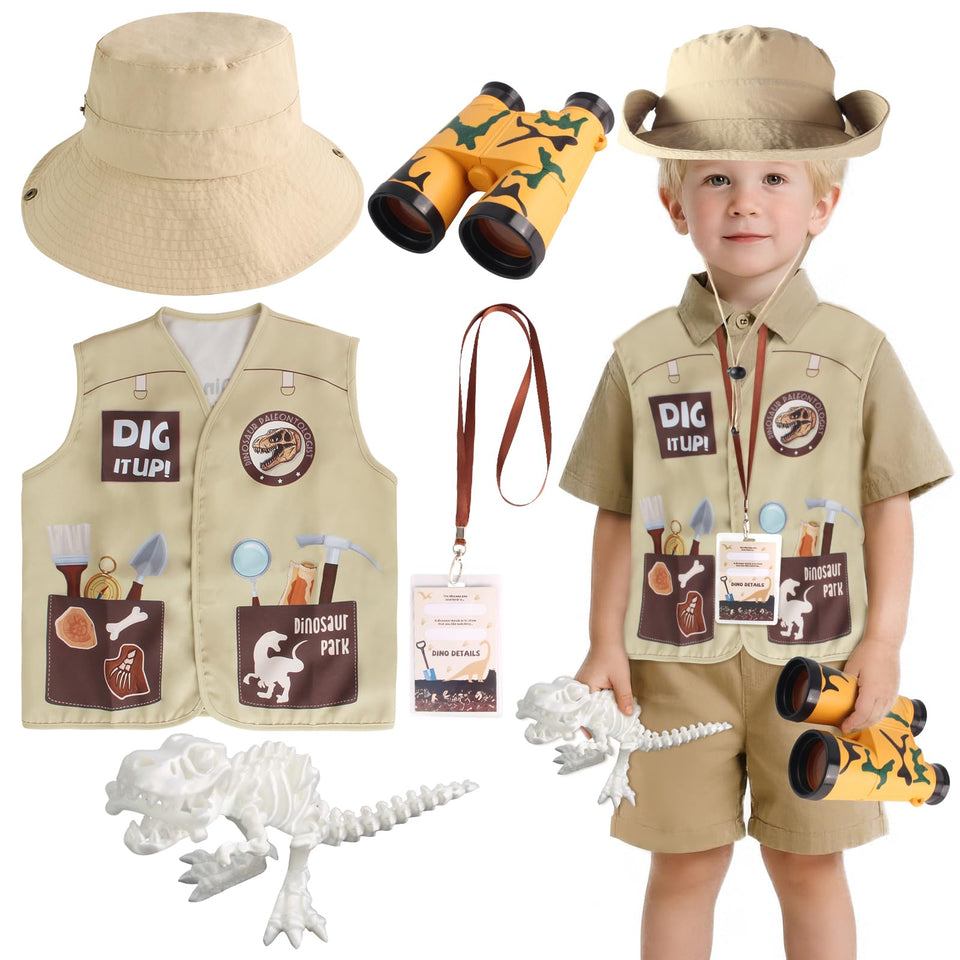 Kyson dinosaur paleontologist hat with wide brim for sunny outdoor adventures