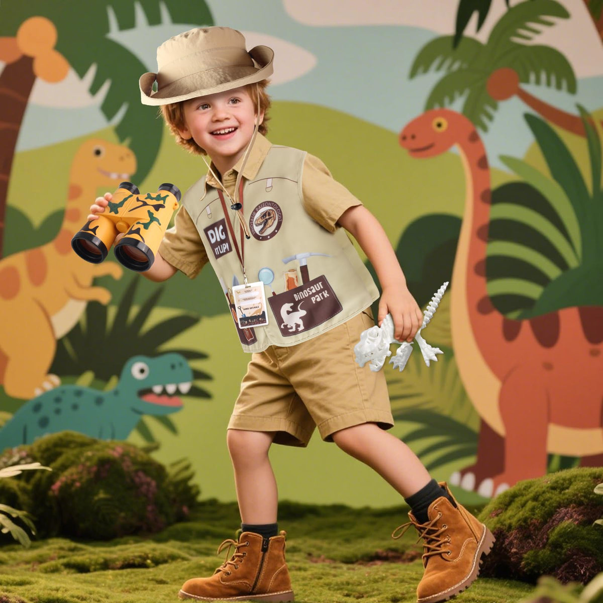 Kyson explorer outfit complete for Halloween, parties, and science fairs