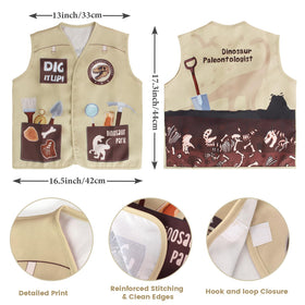 Kyson explorer vest provides a comfortable adjustable fit for imaginative fossil hunts